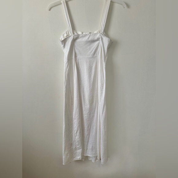 White dress with brown buttons - Picture 3 of 3